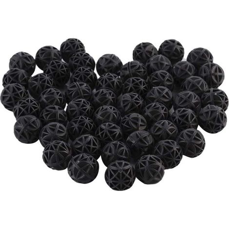 Boule Filtrante pour Aquarium, 100 Pcs Filtre en Coton Biochimique, Purification et Dégradation des Substances Toxiques et Nocives dans l'eau, 16mm, pour Filtrer Les Aquariums (1/5)
