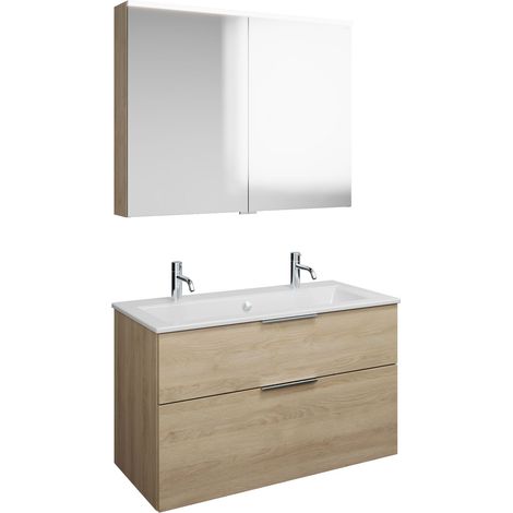 burgbad Eqio Set, bestehend aus Spiegelschrank,