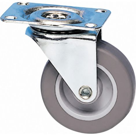 MINIROL-Rolle D. 42 mm mit schwenkbarer Platte, Höhe 54 mm
