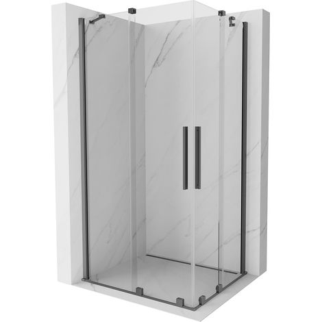 Mexen Velar Duo cabina de ducha corredera 90 x 80 cm, transparente, acero inoxidable - 871-090-080-02-95 (1/5)