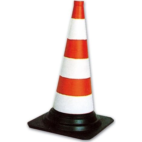 Cono Spartitraffico Segnaletico in Pvc Altezza 50 cm Colore Bianco-Rosso Maurer (1/2)