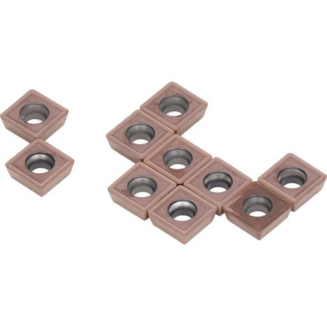Lot de 10 plaquettes de tournage en carbure pour tour CNC, outils de coupe du bois avec revêtement bronze SPMG090408-DG (1/5)