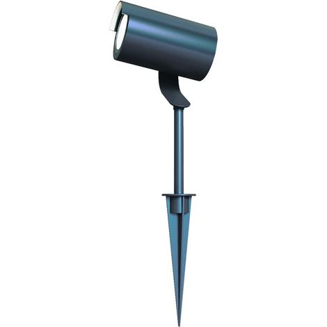 Spot sur piquet LED Extérieur D75 12W IP65 Graphite ZAMBELIS - 40 ° - Blanc chaud - 3000K
