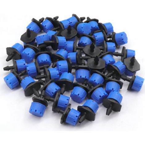 Goutteur Irrigation - Compensateur Pression 0,5 GPH - Pour Jardin et Pelouse - Raccord 1/4 Pouces - 50 Pièces