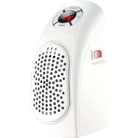 Mini calefactor enchufable Bardei 400W – Blanco (1/5)