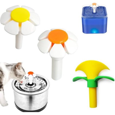 Lot de 3 têtes de pulvérisation pour fontaine à eau - Tête de pulvérisation de rechange en forme de fleur - Compatible avec les fontaines à eau pour chats et chiens - Pièces détachées pour fontaines à (1/5)