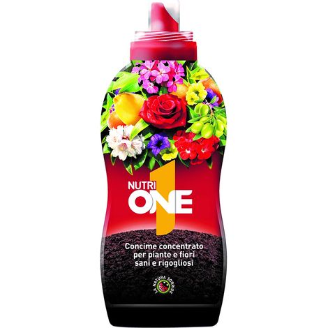 NutriONE Concime Liquido Concentrato per Piante e Fiori per risultati in 7 Giorni 500ml (1/5)
