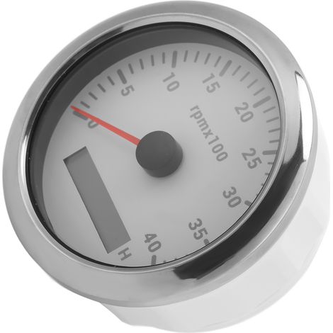 Compteur Tachymètre 85mm 4000TR/MIN Étanche IP67 Rétroéclairage 7 Couleurs pour Voiture Bateau Camping-car Yacht Blanc (1/5)