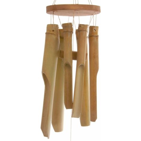 Windspiel im orientalischen Stil mit kurzem Klangspiel aus Bambus