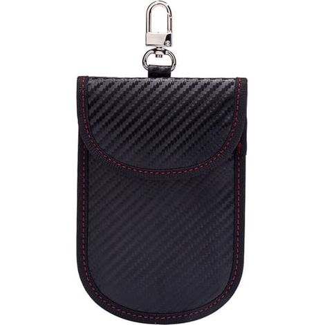 Étui anti-RFID pour clé de voiture, pochette Faraday bloquant le signal RFID, lot de 1, fibre de carbone (1/5)