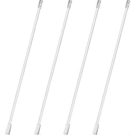 Set mit 4 Ersatzteilen für Vertikaljalousien: langer Stab für Vertikaljalousien und Gardinenstange – 30,00 x 1,00 x 1,00 cm – Weiß (1/4)