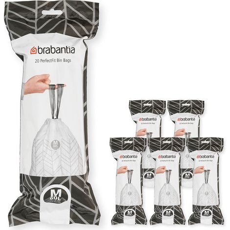 Brabantia PerfectFit Bags, Code M, 60L, 120 Bags (1/5)