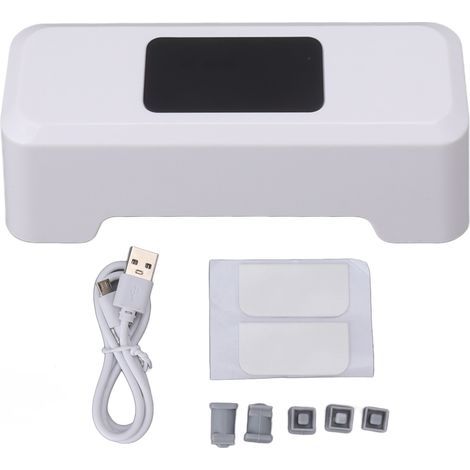 Commande de chasse d'eau automatique à détecteur de mouvement, étanche IPX5, sans contact, pour usage domestique et public, blanc. (1/5)