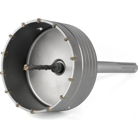 125 mm Scie Cloche à Béton Robuste – Trépan en Carbure de Tungstène avec Queue SDS-MAX (220 mm) et Foret de Centrage Cruciforme pour Béton, Brique, Pierre, Maçonnerie (1/5)