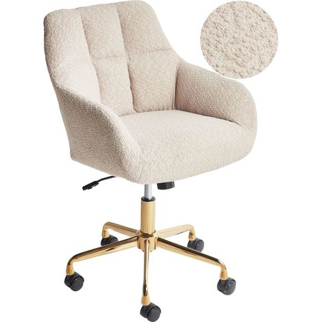 Schreibtischstuhl PALMDALE Bouclé Beige (1/5)