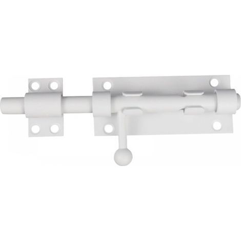5 Pouces Verrou Porte Interieure Loquet Porte, Blanc Verrou Porte Exterieur Targette de Porte Exterieur, Acier Inoxydable Verrou Porte Coulissante, pour Portes IntéRieures Salle de Bain (1/4)