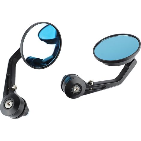 Paire de rétroviseurs moto grand angle, alliage d'aluminium, universels pour guidon (1/5)