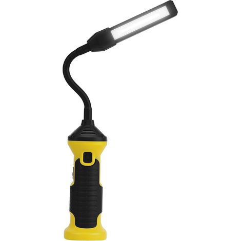 Mcbazel Lampe de Travail Rechargeable COB, 3 Modes, Lampe de Poche d'Atelier 360° Flexible, Lampe d'Inspection COB avec Base Magnétique pour Garage, Camping et Urgences (1/5)