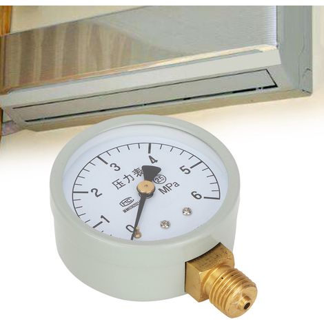Manomètre de pression de liquide à vanne frigorifique à trois voies Quakeproof CT-488 (Manomètre) (1/4)