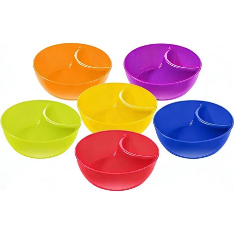 Bol Chips Et Dip Assiette avec 6 Compartiments SparsBol (1/5)