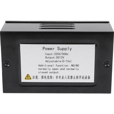 Alimentatore per serratura da 12V 5A, controllo accessi di emergenza per sistema di ingresso e uscita.