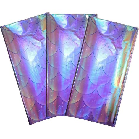 Lot de 3 nappes en plastique à motif sirène, imperméables et résistantes aux rayures, idéales pour la décoration de fêtes (KAESI). (1/5)