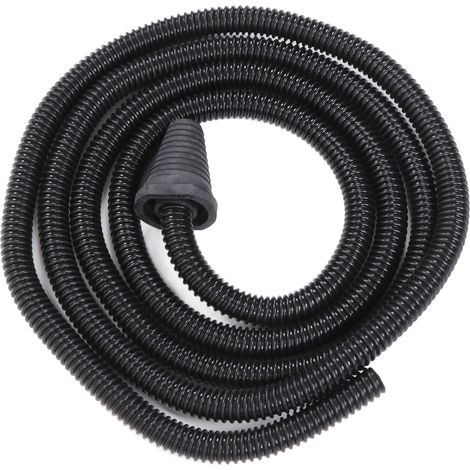 Tuyau d'aspiration de poussière pour outil électrique, meuleuse murale, pièce de rechange flexible en caoutchouc ondulé fileté noir (1/5)