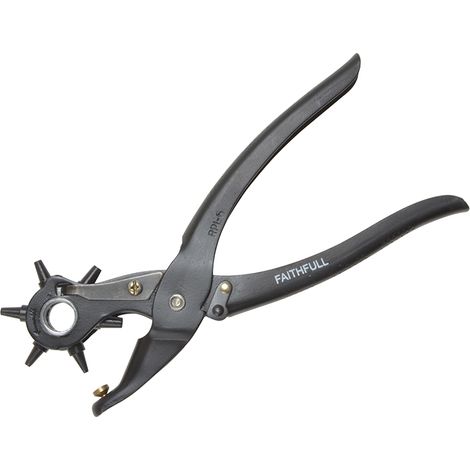 Faithfull Revolving Punch Pliers APR7601 – 6 selectable hole sizes 2mm to 4.5mm for leather, canvas and textiles (1/2)