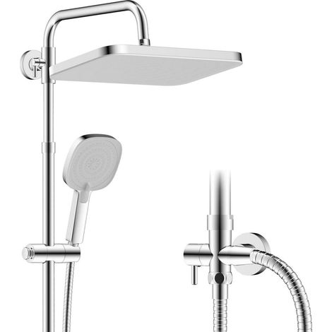 Duschsystem mit Regendusche und Handbrause, Höhenverstellbar, Selbstreinigend (1/5)