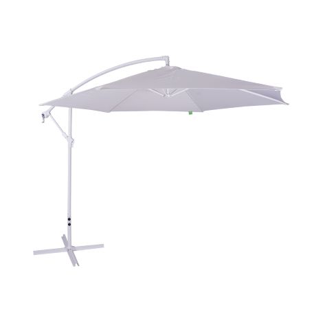 OMBRELLONE PALO LATERALE 3MT ACCIAIO BIANCO METALLO - TUBO: 48/42MM BRACCI 12X18MM POLIESTERE 180GR/M2