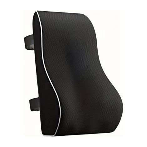 Coussin Lombaire Ergonomique en Mousse à Mémoire de Forme – Soutien Confortable pour Chaise de Bureau et Voiture, Noir (1/4)