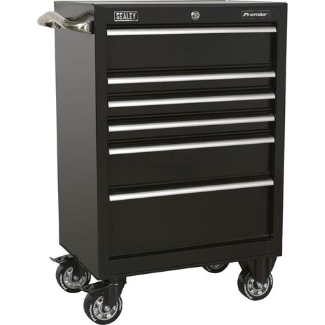 Sealey Rollcab 6 Drawer 675mm Heavy-Duty Black PTB67506