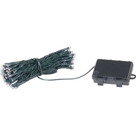 10 m guirlande lumineuse extérieur, piles AA, LED blanc chaud, IP44, pour jardin et terrasse (1/2)