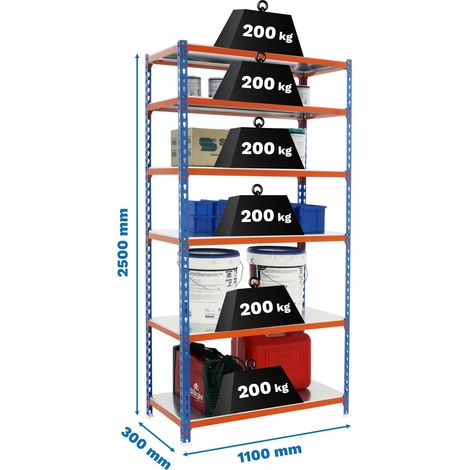 Simonrack Flexible Regal blau 2500x1100x300 mm Metall