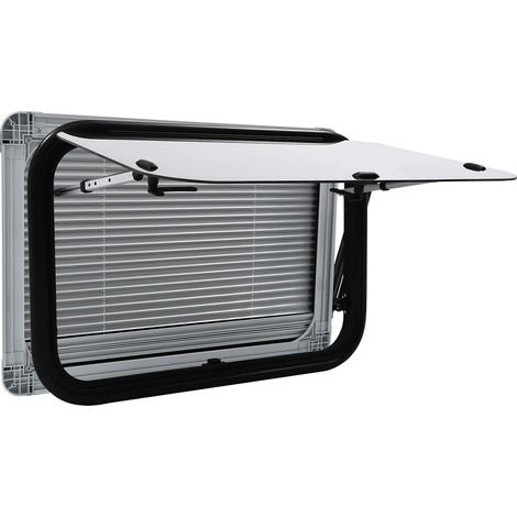 Fenêtre de sortie pour VR 76 cm (L) x 51 cm (H), Remplacement de fenêtre pour VR + moustiquaire, fenêtre coulissante pour camping-car, caravane, fourgonnette, remorque