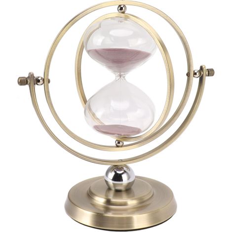 Sablier globe décoratif, statue, sculpture, style nordique moderne, pour bureau, table, casier à vin, meuble de rangement, M 15 min (1/5)
