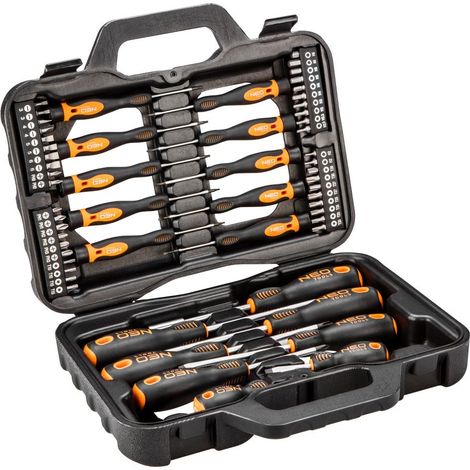 NEO Schraubendreher-Set 58 Teile mit Koffer