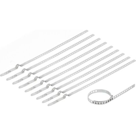10-piece shaft clamp set, stainless steel hose clamp, pipe clamp, flexible hose clamp, water hose, cooker hood, washing machine, hose clamp