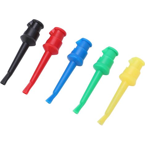 Pince de test en laiton nickelé ABS soudé, 5 couleurs, pour multimètre, pour circuits de routine. (1/5)