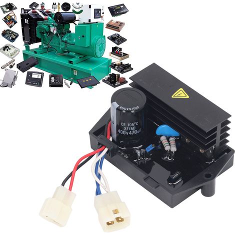 Automatischer Spannungsregler AVR GFC9-1A4G-2, einphasig 10-15KW 400V/470uF, für Kibor-Generatoren und Binsen KL1130, KL1100 und KL1180 Kfz-Benzingeneratoren. (1/5)