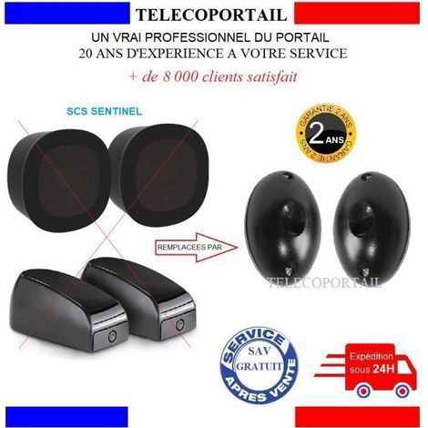 Jeu de photocellules infrarouges - SCS SENTINEL AAM0035 AAM0036 - Portée 10 m - 12–26 V AC/DC - Universel portail (1/3)
