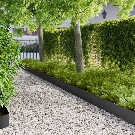 Teenpull – Raseneinfassung 30 pcs 103 x 20 cm Stahl Schwarz (1/5)