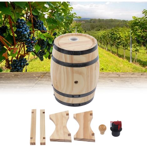 Fût de Vin en Pin pour Vieillissement Artisanal, Tonneau à Bière en Bois pour Bar et Restaurant Barbecue