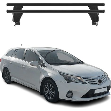 OMAC Dachträger Querträger Alu für Toyota Avensis III 2009-2018 – Abschließbar – T-Nut – City-Crash-getestet – Max. 50 kg Schwarz (1/5)