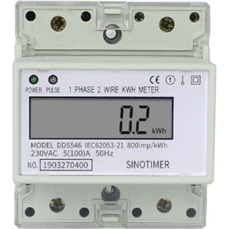 Compteur d'électricité analogique monophasé 220 V CA 100 A (B)-AquaForge (1/5)