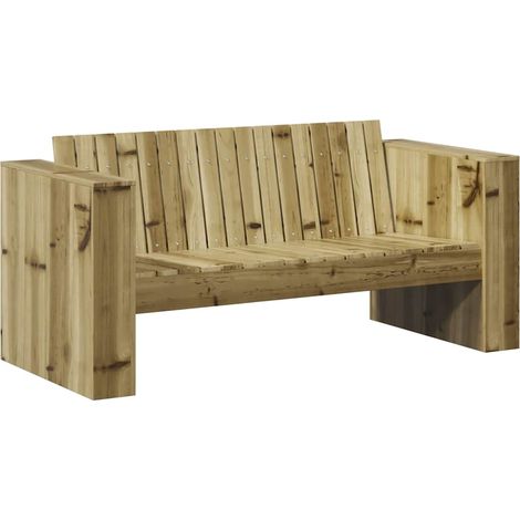 Maison Exclusive - Garten-Sofa Grün 134 x 60 x 62 cm Massives Kie