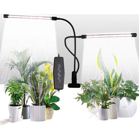 Lampe horticole LED 40 W à 2 têtes avec minuterie pour la croissance des plantes d'intérieur-AquaForge (1/5)