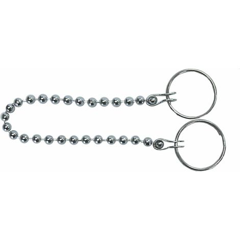 Cadenilla De Bolas Cromada 25 cm Para Lavabo
