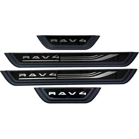 Protection de seuil de porte noire pour Toyota RAV4 2026 (Noir)
