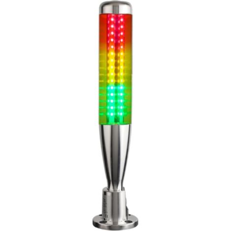 Für LED-Warnturm-Signalleuchte, industrielle Warnleuchten, industrieller Signalturm, DC 24 V LED-Signalturm-Stapelleuchten mit Summer und drehbarer Basis für Maschine